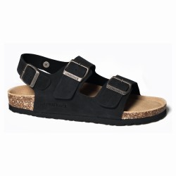 Sandalo Uomo LUMBERJACK Modello FLINT Pelle Nubuck 2 Fasce Chiuso 003