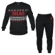 Tuta Homewear Uomo MILAN Prodotto Ufficiale Cotone Felpato NATALE