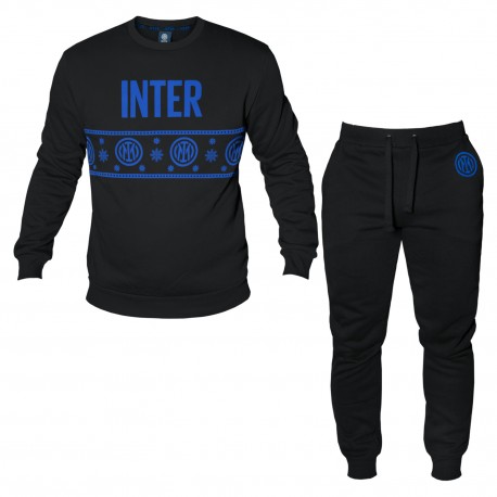 Tuta Homewear Uomo INTER Prodotto Ufficiale Cotone Felpato NATALE